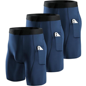 Calzoncillos bóxer de compresión de poliéster ecológico de tiro medio para hombre, personalizados 2026, con pantalones cortos de compresión para fitness, gimnasio y ciclismo. - Product Image 1