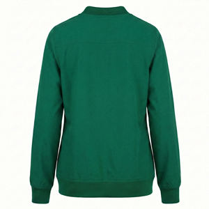 Chaqueta de enfermería elástica personalizada al por mayor para mujer, estilo bomber con cremallera, uniforme médico, chaqueta de hospital de manga larga - Product Image 3