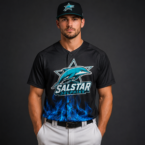 Uniformes de Béisbol Personalizados de Manga Corta, Tallas y Colores Variados, Disponibles en Tallas Grandes, de Secado Rápido y Transpirables, 100% Poliéster, SALSTAR SPORTS - Product Image 2