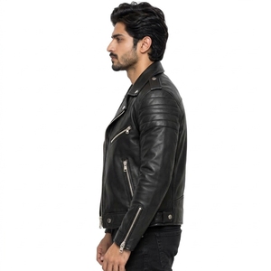 Veste en cuir pour homme, vêtements pour homme, vêtements d'extérieur, veste en cuir épaisse, service OEM, qualité supérieure, vente en ligne, tendance - Product Image 3