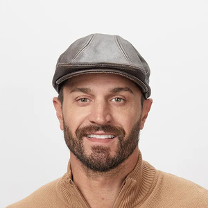 Factory Price Faux Leather Baseball Cap Custom Embroidery Snapback <b>Black</b> Genuine Leather Baseball Cap Classic Outdoor Winter - Product Image 6