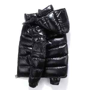 Custom logo High Quality Down Puffer Coat <b>Men's</b> Trend Hooded Thick <b>Jacket</b> Custom Winter Bomber Shiny <b>Men's</b> Puffer <b>Jacket</b> - Product Image 5