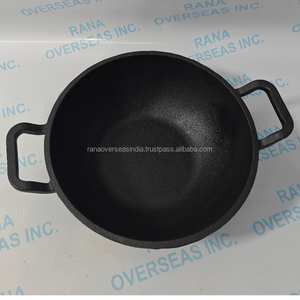 Sartén Profunda Moderna y Ecológica de Hierro Fundido, Pre-Sazonada, Resistente, Tipo Wok Antiadherente con Doble Asa para Uso en la Cocina - Product Image 6
