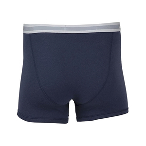 Men Navy Blue <b>Boxer</b> Briefs Mid Rise Knitted 100% Cotton Breathable Anti-Bacterial Solid Color Underwear Daily Wear <b>Custom</b> Logo - Product Image 1