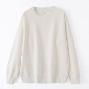 Sweat-shirt décontracté sportif pour homme, en coton pur, couleur unie, coupe ample, épaules tombantes - Product Image 2