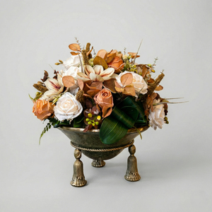 Artistic Glass Vase with Brass <b>Elephant</b> Base Office Decorative Flower Holder Wedding <b>Table</b> Centerpiece Unique Crystal Vase - Product Image 4