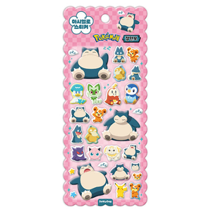Autocollants 3D gonflés en forme de guimauve Pokémon, personnage coréen mignon Snorlax, imprimés UV doux, pour agenda, ordinateur portable, téléphone, décoration, anime pour enfants - Product Image 2