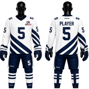 Maillots de hockey sur glace en gros, uniformes personnalisés sublimés, vêtements de sport d'équipe, fabricant et fournisseur d'ensembles de maillots de hockey personnalisés OEM - Product Image 3