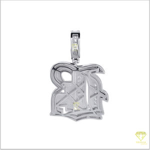 Colgante inicial personalizado de tendencia Nombre personalizado con VVS Lab Grown Plating en plata de ley 925 Regalo perfecto - Product Image 4