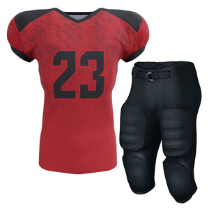 Conjunto de Uniforme de Fútbol Americano para Hombre, Camiseta y Pantalones, Cuello en V, Manga Corta, Impresión Sublimada, Malla Transpirable, 100% Poliéster - Product Image 5
