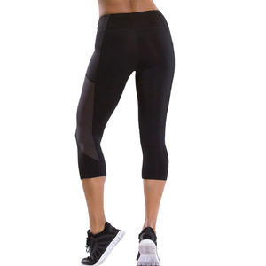 Leggings de yoga pour femmes, design personnalisé, spandex/polyester, extensibles dans quatre directions, antibactériens, avec cordon de serrage, pour l'entraînement - Product Image 1