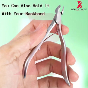 Lightweight Durable Steel Non <b>Slip</b> Easy To Use Best Supplier Superb Quality Made Pakistan Manicure Use Cuticle Nail Nippers - Product Image 5