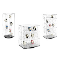 Support d'affichage de montre en acrylique transparent moderne de qualité supérieure, design d'angle vertical |   Vitrine de magasin personnalisée 50 mm
