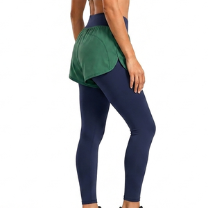 Shorts de Alto Rendimiento con Leggings, Tela de Primera Calidad, Tacto Suave, Estilo Urbano, Cintura Elástica, Leggings de Yoga para Mujer - Product Image 3