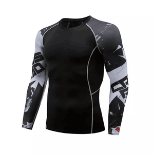 Lightweight Rash Guard Mens Short & Long Sleeve Sports Fitness Shirt Custom Printed Mens Rash Guard Compression Gym Workout - Product Image 6