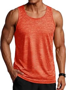 เสื้อกล้ามทรงสปอร์ตผ้าถักแห้งเร็วระบายอากาศได้ดีสำหรับผู้ชาย สีชมพู พิมพ์ลาย คอกลม สวมใส่สบาย - Product Image 3