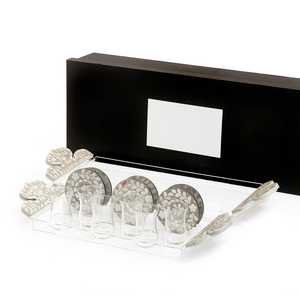 Bandeja de servir de nácar de diseño en oferta con platos de té rectangulares, ecológica, apta para lavavajillas, para uso doméstico, platos y fuentes. - Product Image 6