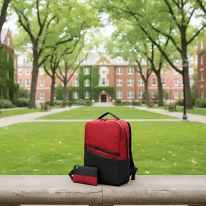 Sac de voyage pour le bureau et l'université, ensemble de 3 pièces, sac à dos pour ordinateur portable avec chargeur USB, combo avec sac à bandoulière et pochette - Product Image 4