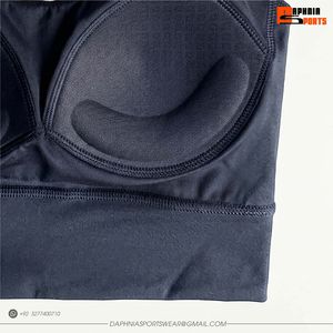 Soutien-gorge de sport DAPHNIA pour femme, couleur unie, dos croisé, col rond, maintien moyen, respirant, haute qualité, pour yoga et entraînement - Product Image 4
