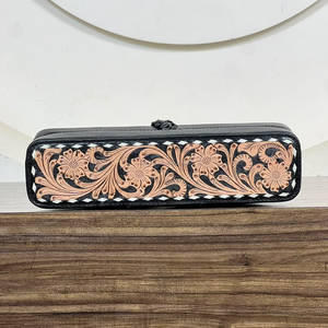 กระเป๋าใส่เครื่องม้วนผมและเครื่องหนีบผมหนังวัวแท้ลาย Tooled รุ่น Super September Trending ทนความร้อน สำหรับพกพา - Product Image 3