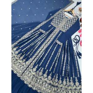Designer Women's Heavy Faux Georgette Top Lehenga & Dupatta <b>Set</b> for Party Wear Look - Product Image 1