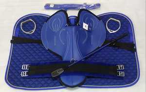 BLUHORSE Selle d'équitation anglaise synthétique de haute qualité personnalisable pour l'entraînement, ensemble complet nickelé - Product Image 4