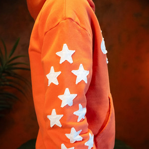 Sudadera con capucha para hombre, diseño de estrella blanca, estilo urbano, con parches desgastados, estilo hip hop, 100% algodón, sudadera con capucha para invierno. - Product Image 6