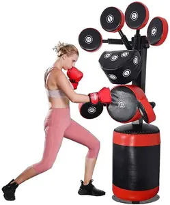 Boxing home gym training Equipment Target 63.8 '' Full Standing Punching Bag Height Adjustable Training With 12 Target Pads