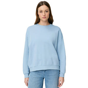 เสื้อสเวตเชิ้ตคอกลมผ้าฝ้ายฟลีซ 100% สำหรับฤดูหนาว สไตล์สตรีทแวร์ เนื้อผ้าสั่งทำพิเศษ หนานุ่ม ระบายอากาศได้ดี แขนยาว สำหรับผู้หญิง - Product Image 1