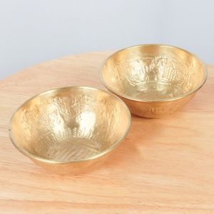 Cuenco de latón artesanal para servir de múltiples formas, exhibición decorativa y colección de regalos festivos de primera calidad - Product Image 1