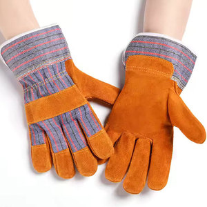 Comfortable Soft Leather Safety Gardening <b>Gloves</b> For Adults With Breathable Fabric For Use - Product Image 1