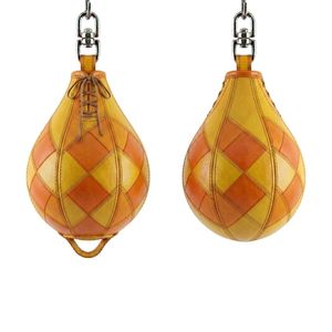 Striped Leather <b>Boxing</b> <b>Speed</b> Ball Fast Rebound Hanging Punching <b>Bag</b> for Advanced Reflex Training Performance - Product Image 5