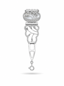 Classic Rhodium Plated Tibetan <b>Silver</b> Alloy <b>Cuff</b> <b>Bracelet</b> Crystal Flower Design Bezel Setting for Women Wedding Party Jewelry - Product Image 4
