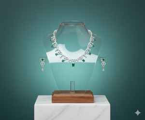 Meilleures ventes : Ensemble collier et boucles d'oreilles tendance en laiton pour femme, idéal pour les fêtes, le bureau et les cadeaux - Product Image 2