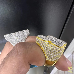 Luxury Cross Moissanite Diamond Ring Set For Men Gold And Silver Jewelry - Product Image 5