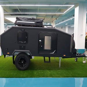 Minicaravana de Fibra de Vidrio Moderna para Viajes, Remolque Compacto con Cocina y Espacio para Dormir, Ligero para Campamentos y Turismo - Product Image 2