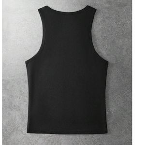 Camiseta sin mangas personalizada para hombre con estampado de esqueleto acanalado, cuello redondo, chaleco de algodón, OEM ODM, ropa de moda al por mayor - Product Image 3