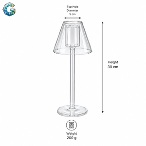 Clear Glass Candle Holder Windproof Lantern Handmade Round Candle Stand Heat Resistant with <b>Lid</b> for Home Wedding Party <b>Decor</b> - Product Image 1