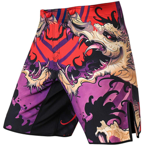 Shorts MMA personnalisés avec logo OEM, légers, pour l'entraînement, taille élastique, vêtements de sport et de fitness. - Product Image 1