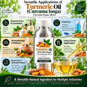 Huile de curcuma de qualité supérieure, huile essentielle naturelle, fournisseur et fabricant en gros en Inde - Product Image 3