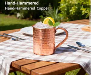 Taza de cobre ecológica para beber, taza de cobre sin óxido, taza de cobre india tradicional de calidad premium, taza de cobre con beneficios para la salud. - Product Image 4