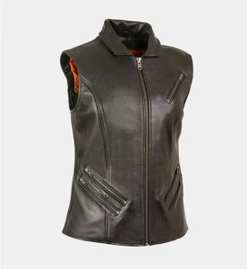Chaleco de Motociclista de Cuero para Hombre, de Alta Calidad, para Verano, Resistente al Viento, Impermeable, Transpirable y Perforado - Product Image 4