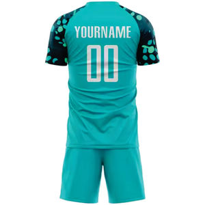 INDEX SPORTS WEAR Conjunto de Camiseta de Fútbol Personalizada Azul Sublimada con Nombre del Equipo 00, Absorbe la Humedad, para Todas las Temporadas, Corte Regular, Manga Corta - Product Image 4