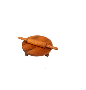 Premium Acacia Wooden Chakla Belan Set Handcrafted Roti <b>Rolling</b> Board <b>Pin</b> Eco-Friendly Floral Pattern Manufacturer Supply - Product Image 2