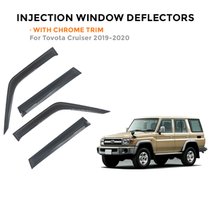 Deflectores de ventana para Toyota Land Cruiser LC76 2022+, protectores contra la lluvia, viseras para ventanas - Product Image 2