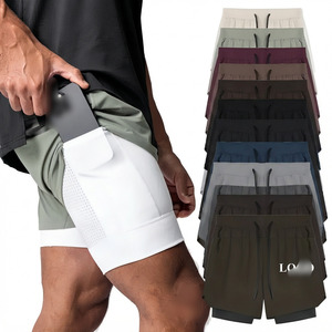 Pantalones Cortos Deportivos de Primera Calidad para Hombre, Talla Grande, Transpirables, de Cintura Alta, 2 en 1, para Correr, Hacer Ejercicio, Gimnasio - Product Image 1
