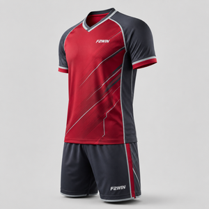 Conjunto de Camiseta de Fútbol para Hombre F2WIN, Azul Marino, Cuello en V, Manga Corta, Malla Transpirable, Corte Regular, Todas las Temporadas, Precio Económico, Personalizable - Product Image 6