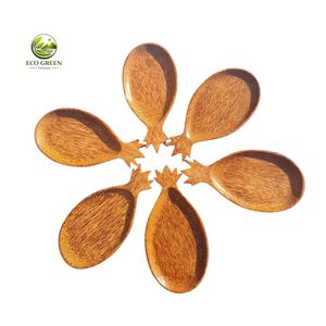 Plato de Frutas de Madera de Coco de Primera Calidad - Juego de 3 Tazones con Forma (Manzana, Pera, Piña) - Grano Natural, Sostenible - Product Image 1
