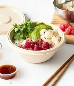 Contenedor Redondo Ecológico de 1000 ML con Tapa para Almacenamiento de Alimentos, Catering y Uso Desechable, Disponible en Grandes Cantidades - Product Image 5