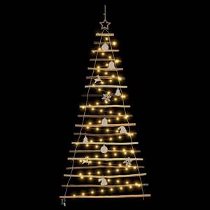 Sapin de Noël en bois de frêne massif de 70,9 pouces avec 100 LED, lumières de Noël naturelles - Product Image 6